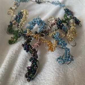 Handmade seed-bead  statement necklace